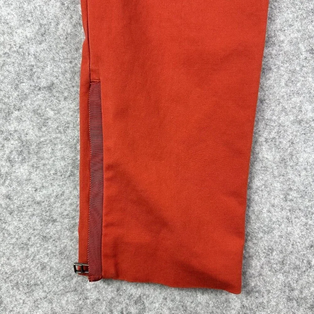 Anthropologie Cartonnier Charlie Ankle Pants Womens 4 Orange Career Boho Crop* - Picture 5 of 16